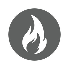 Blaze, burn, fire icon, Gray vector graphics.