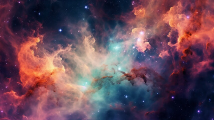 Fototapeta na wymiar galaxy cosmos abstract multicolored background. Generative AI
