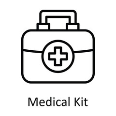 Medical Kit Vector  outline Icon Design illustration. Medical and Health Symbol on White background EPS 10 File