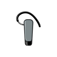 telephone headset audio cartoon. help business, communication technology, operator helpdesk telephone headset audio sign. isolated symbol vector illustration