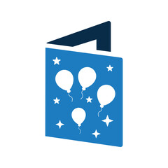 Card, celebration icon, Editable vector logo.