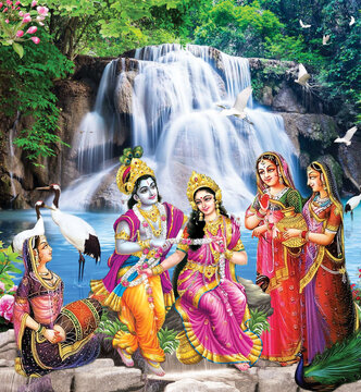 Radha Krishna with Gopi