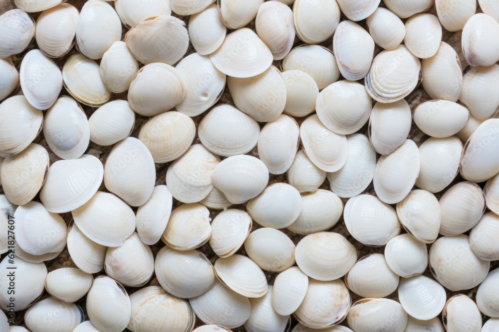 Aufkleber white shellfish pattern. generate ai