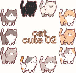 Obraz na płótnie Canvas Illustration of an army of cute little cats