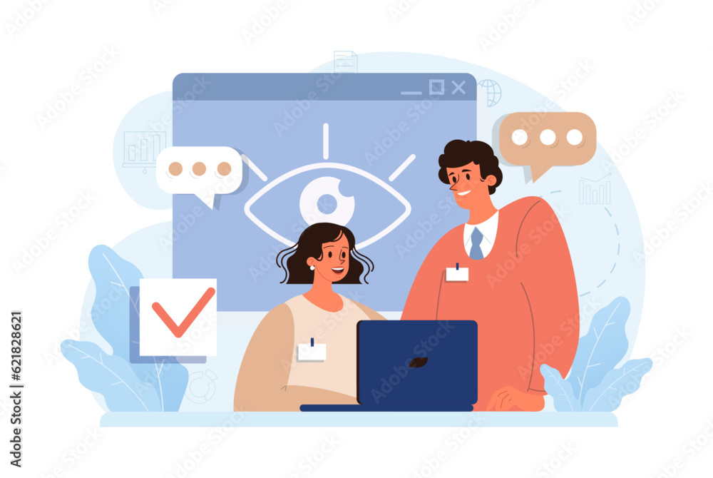 Poster cyber or web security set. artificial intelligence provide data protection