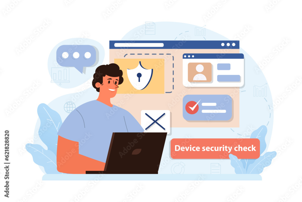 Aufkleber cyber or web security set. artificial intelligence provide data protection