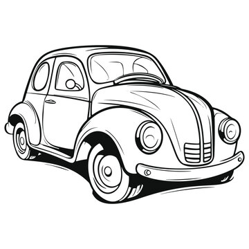 recommend clip art: vintage car vector coloring page