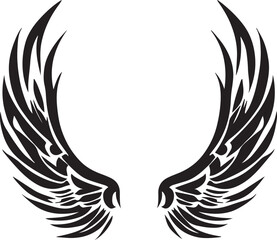 Fototapeta premium wings tattoo design illustration