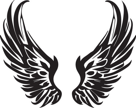 wings tattoo design illustration