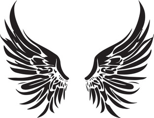 wings tattoo illustration vector