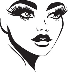 beautiful women face tattoo illustration vector