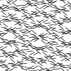 Sticks or lines with volume effect intersect in the total mass