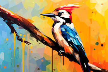 Generative AI.
wpap style abstract, woodpecker