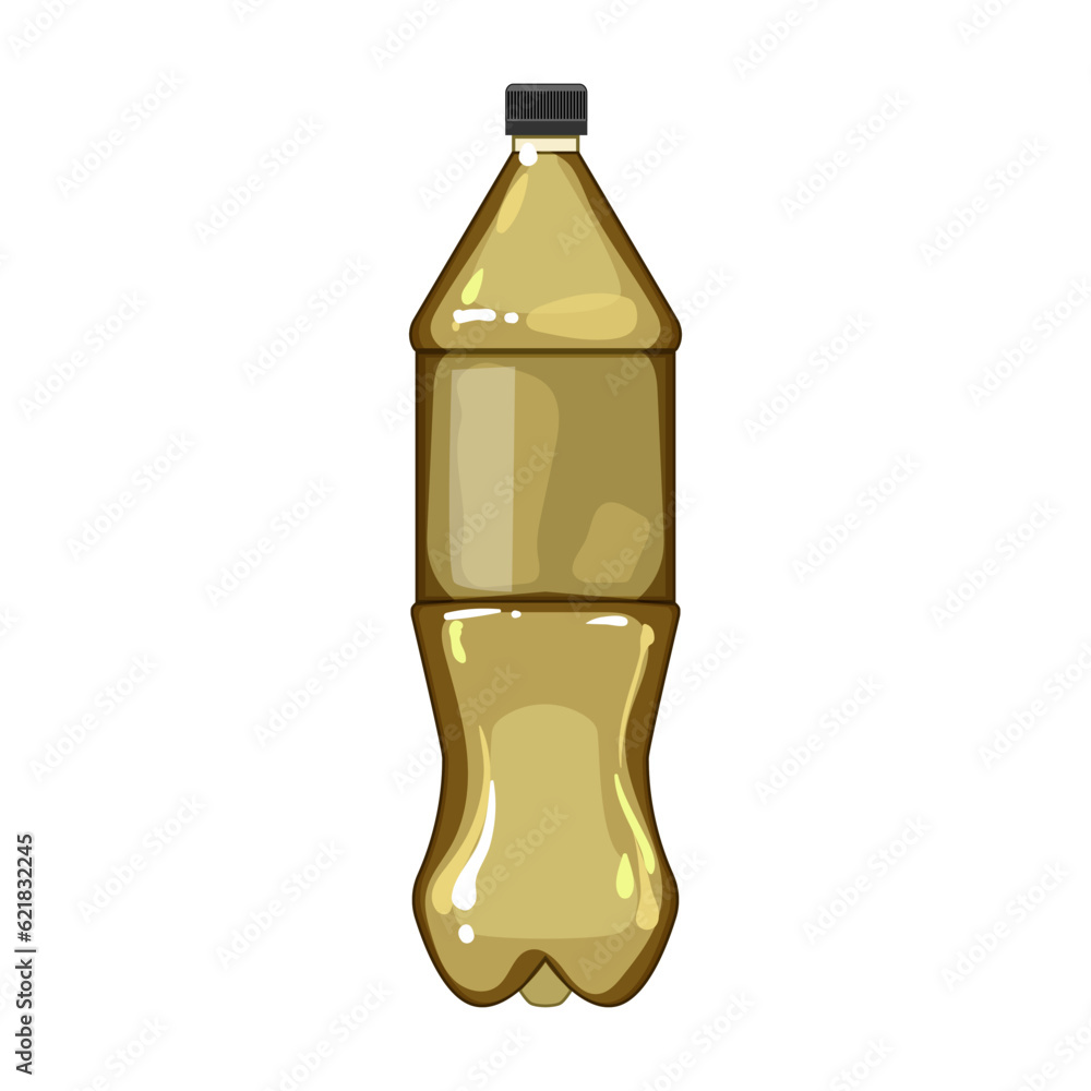 Poster water plastic bottle soda cartoon. container beverage, liquid blue, transparent mineral water plastic bottle soda sign. isolated symbol vector illustration