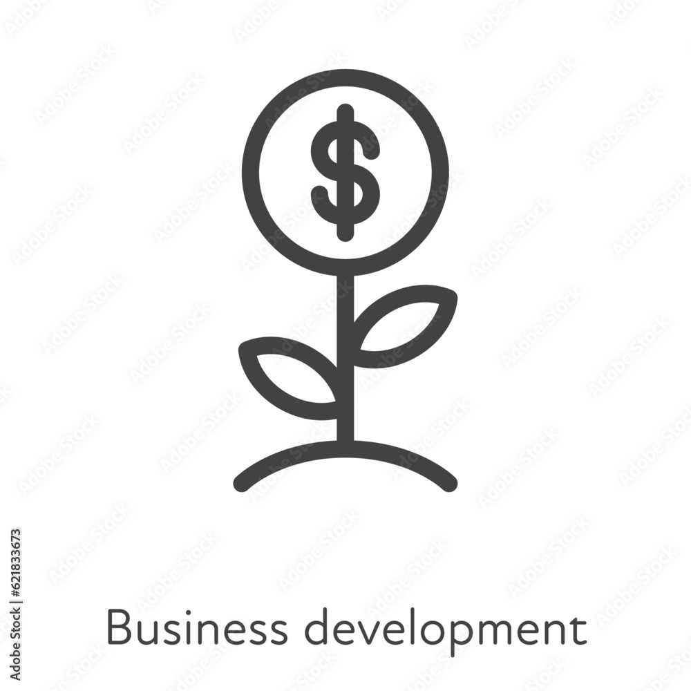 Poster outline style ui icons hard skill collection. finance and business. vector black linear icon illustr