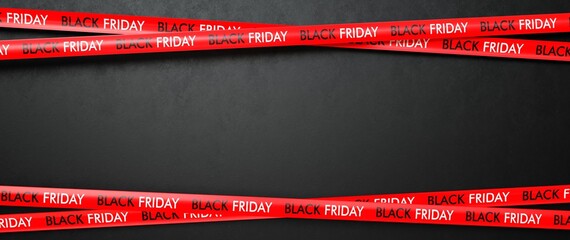 Black Friday Tape Black Background - obrazy, fototapety, plakaty