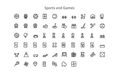 Sports and Games icon set. Website set icon vector. for computer and mobile
