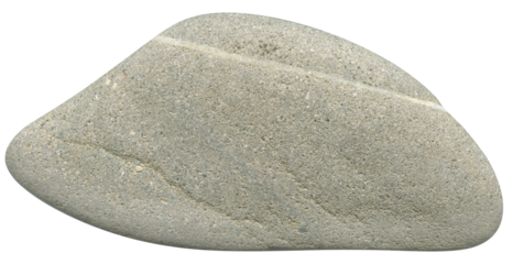 river stone, pebble. isolated on a transparent background