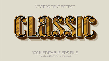 classic editable text effect style, EPS editable text effect