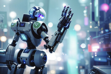 Futuristic Robot Scenarios - Artificial Intelligence Concepts