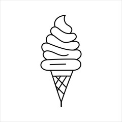 contour ice cream, ice cream cone