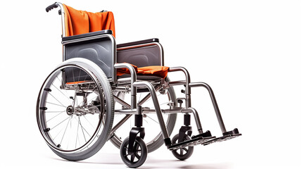 Fototapeta premium wheelchair isolated on a white background. Generative AI