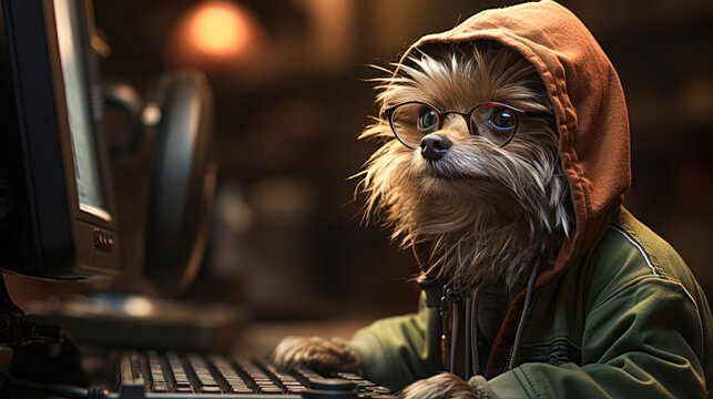 Compute3rhund,computerdog, KI generated