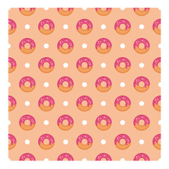 donut pattern fabric with circle 