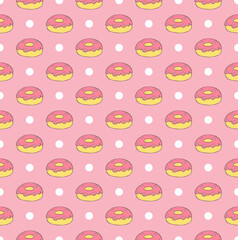 donut pattern fabric with circle 