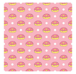 donut pattern fabric with circle 