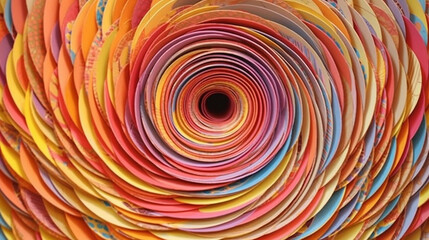 Fototapeta na wymiar quilling multicolored paper. generative ai