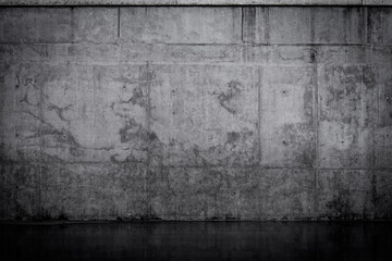 Grungy and smooth bare concrete wall