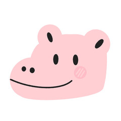 Naklejka premium hippo cute