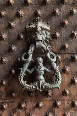 Ancient wooden spiked door detail i