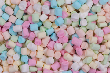 Colorful marshmallows as background