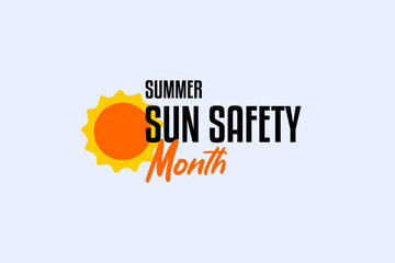 summer sun safety month, background template Holiday concept