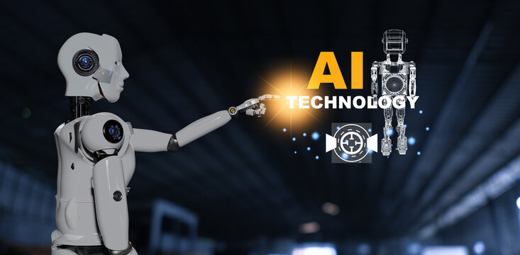 AI Technology CHAT to people help to touch touching UI screen interface point to the point that needs to corrected New technology in IOT business industry AI..