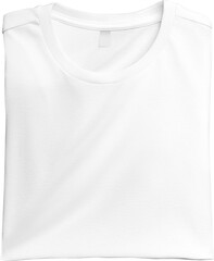 Mockup of male White folded t-shirt canvas bella, png, front view