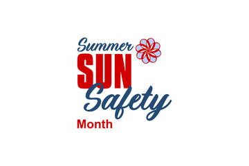 summer sun safety month, background template Holiday concept