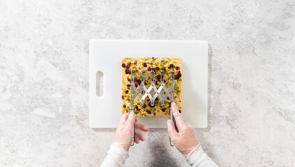 Cranberry pistachio fudge