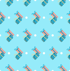 gift box with circle pattern