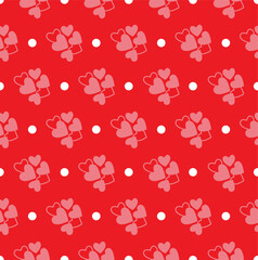 heart and circle fabric pattern 