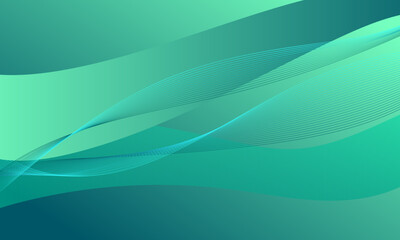 green blue curves wave soft gradient abstract background