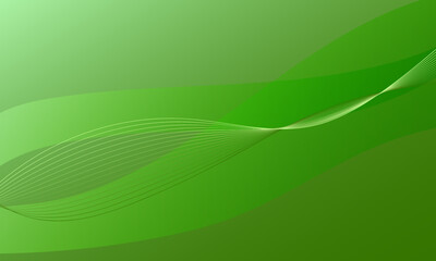 green business lines curves wave abstract background