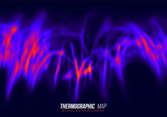 Heat map. Abstract infrared thermographic background. Vector illustration.