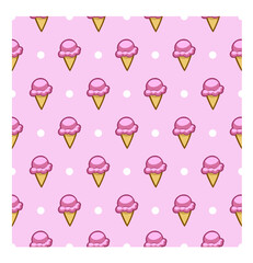 ice cream fabric pattern with circle 