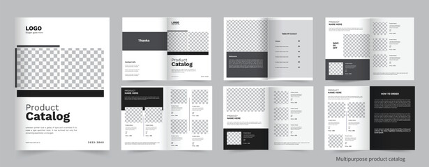 Clean, professional product catalogue design template, Product catalog Design
