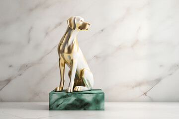 Marble Dog Statue