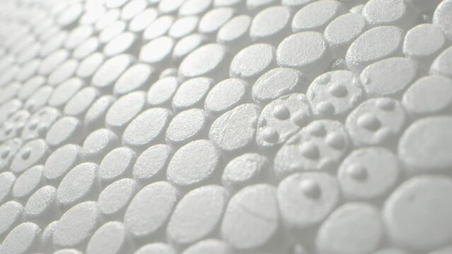 Polystyrene foam is a lightweight, insulating material made from expanded polystyrene beads. It is commonly used for packaging, insulation, and in the construction industry.

