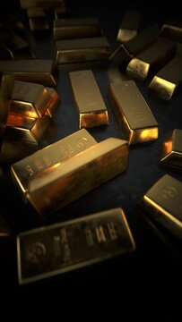 4k Vertical Video Gold Bars 1kg. Prores 4444.